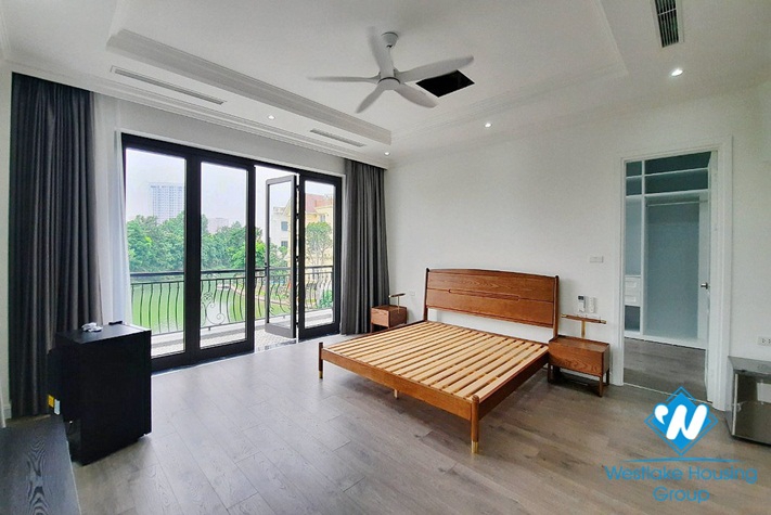 Brand new four-bedroom villa with luxurious furniture for rent at Vinhome Riverside Long Bien