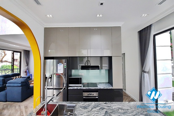 Brand new four-bedroom villa with luxurious furniture for rent at Vinhome Riverside Long Bien
