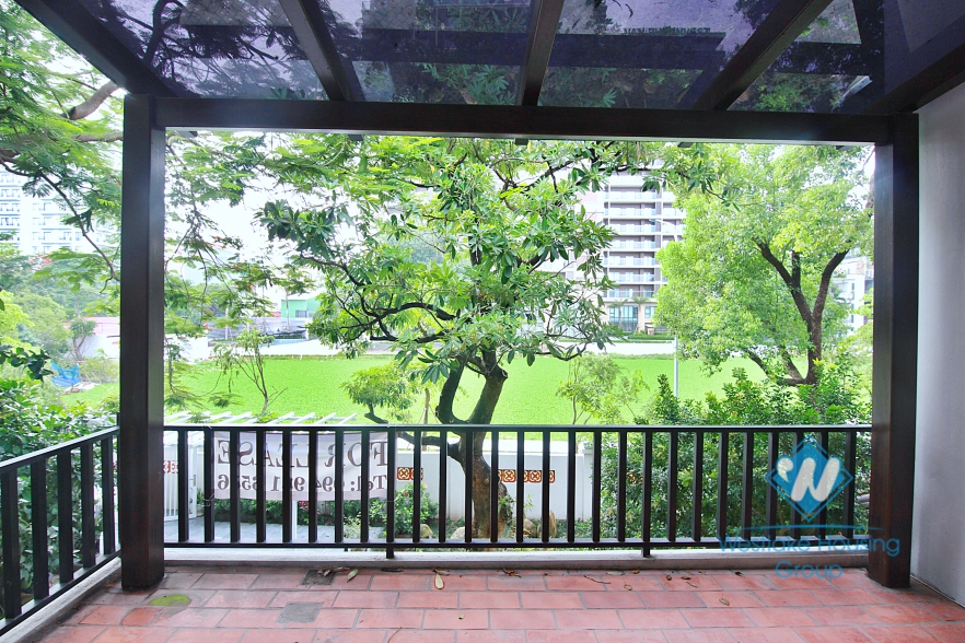 Cosy house with large yard and garden for lease in Xuan Dieu street, Tay Ho, Hanoi