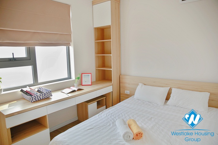 River view three-bedroom apartment for rent at Mipec Riverside Long Bien, Hanoi.