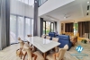 Brand new four-bedroom villa with luxurious furniture for rent at Vinhome Riverside Long Bien