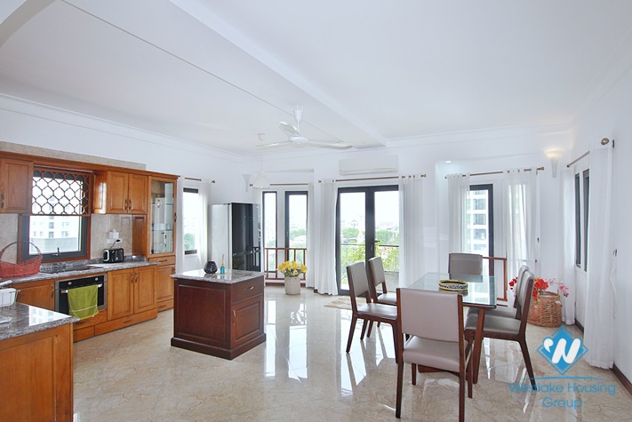 Beautiful 4 bedrooms with big balcony apartment for rent in Tay Ho District 