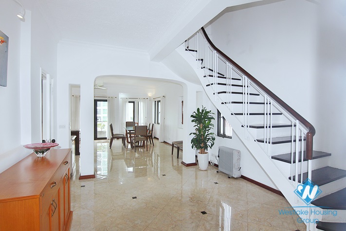 Beautiful 4 bedrooms with big balcony apartment for rent in Tay Ho District 