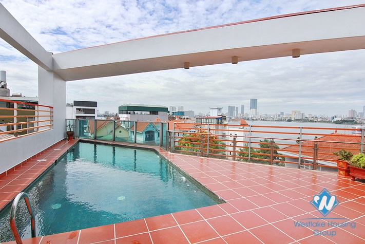 Unique roof-top swimming pool house for rent in Tay Ho, Hanoi 