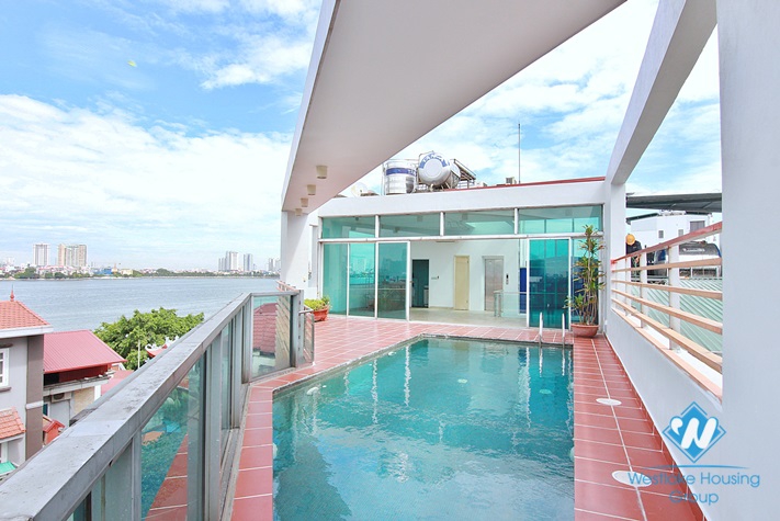 Unique roof-top swimming pool house for rent in Tay Ho, Hanoi 