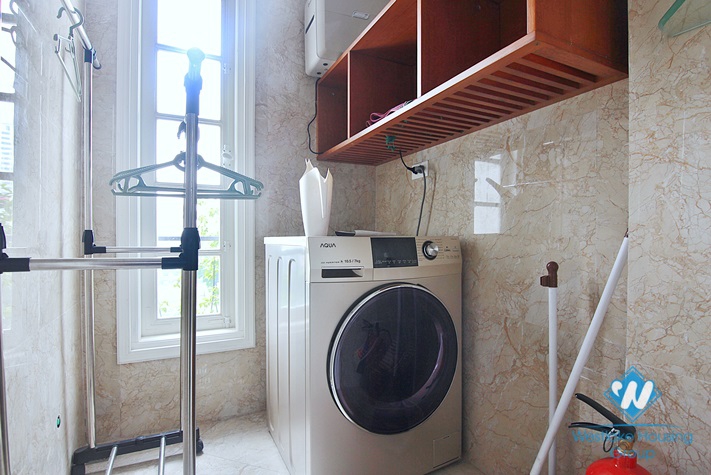 Beautiful 4 bedrooms with big balcony apartment for rent in Tay Ho District 