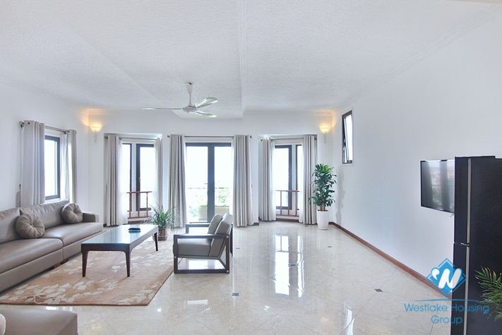 Beautiful 4 bedrooms with big balcony apartment for rent in Tay Ho District 