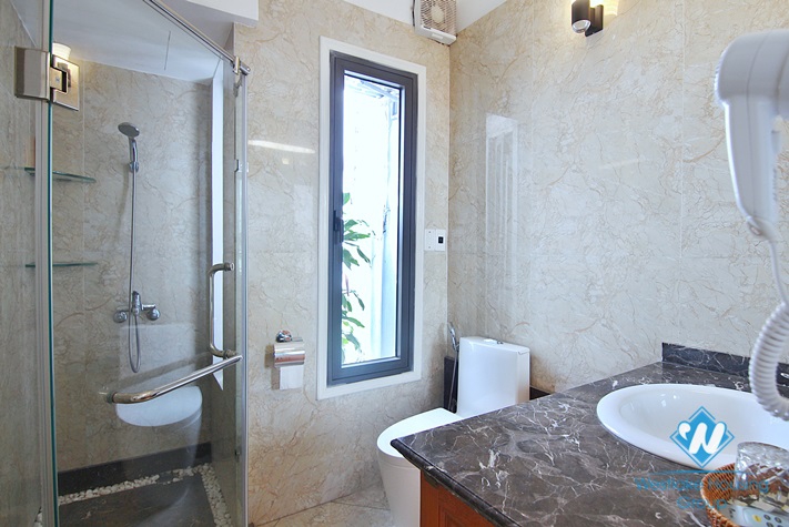 Beautiful 4 bedrooms with big balcony apartment for rent in Tay Ho District 