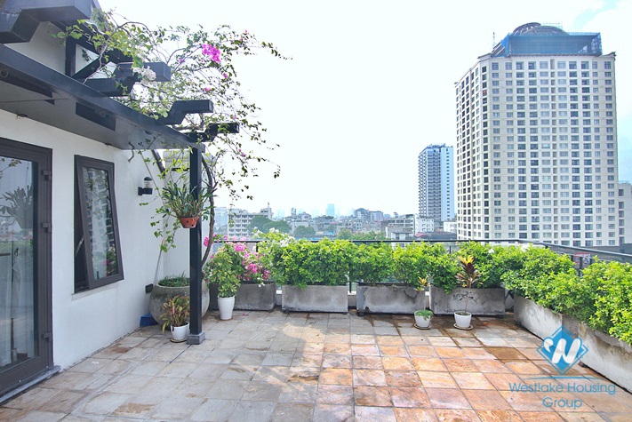 Beautiful 4 bedrooms with big balcony apartment for rent in Tay Ho District 