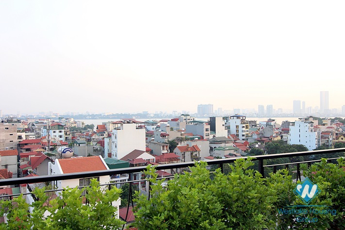 Beautiful 4 bedrooms with big balcony apartment for rent in Tay Ho District 