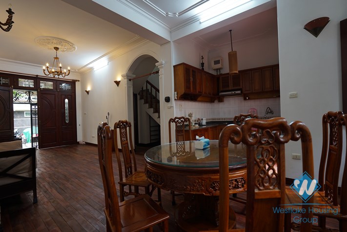A spacious three-bedroom house on Lac Chinh street, Truc Bach area, Ba Dinh