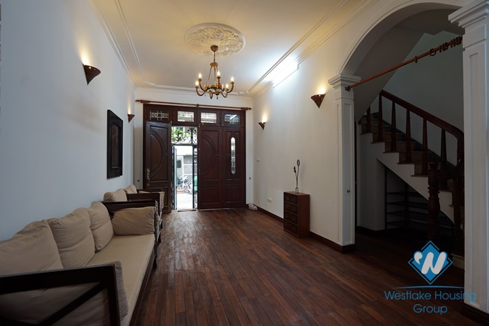 A spacious three-bedroom house on Lac Chinh street, Truc Bach area, Ba Dinh