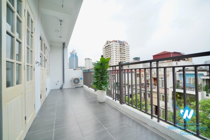 A nice 1 bedroom studio in soughtly with lovely balcony for rent in Cau giay