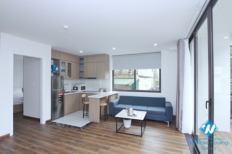Lovely 01 bedroom apartment with a balcony on To Ngoc Van, Tay Ho, Ha Noi for rent