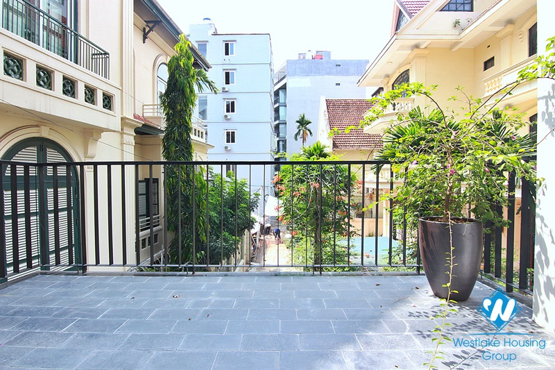 Spacious 4-bedroom apartment with a balcony on Tay Ho street, Tay Ho for rent