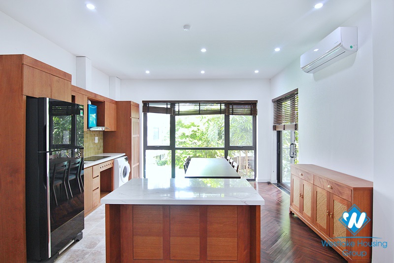 Spacious 4-bedroom apartment with a balcony on Tay Ho street, Tay Ho for rent