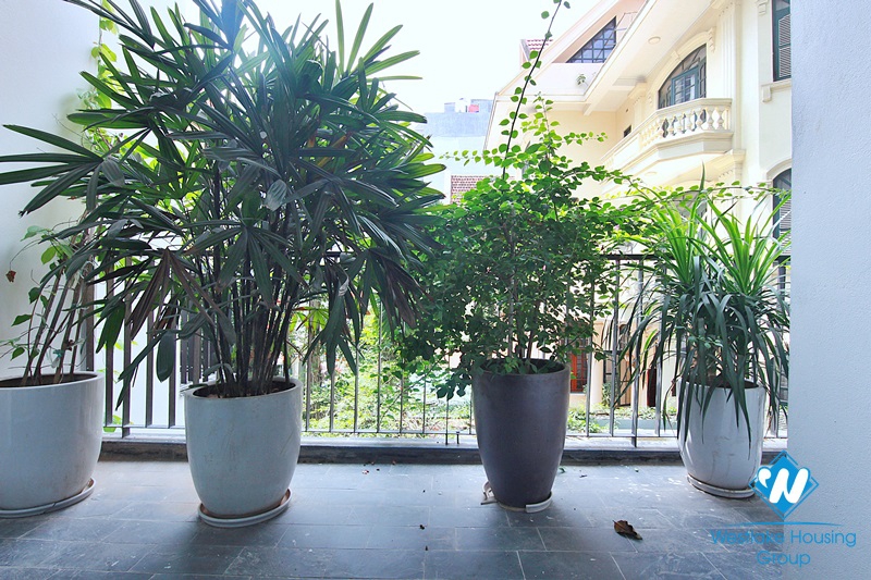 Spacious 4-bedroom apartment with a balcony on Tay Ho street, Tay Ho for rent