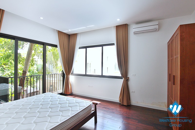 Spacious 4-bedroom apartment with a balcony on Tay Ho street, Tay Ho for rent