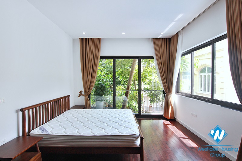 Spacious 4-bedroom apartment with a balcony on Tay Ho street, Tay Ho for rent
