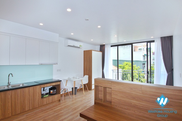 Bright studio for rent in Trinh Cong Son st, Tay Ho district, Ha Noi