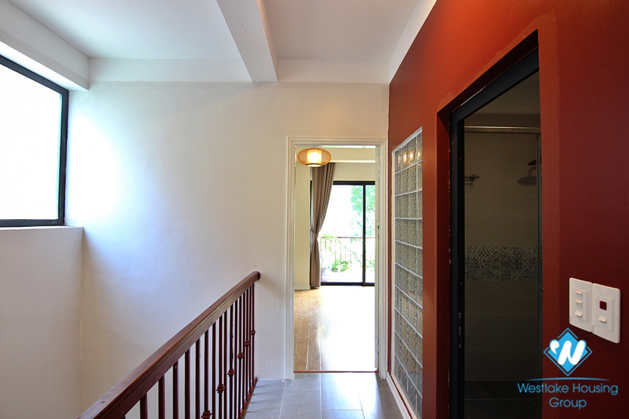 Fashionable and modern design duplex with lovely gardern for rent in Long Biên