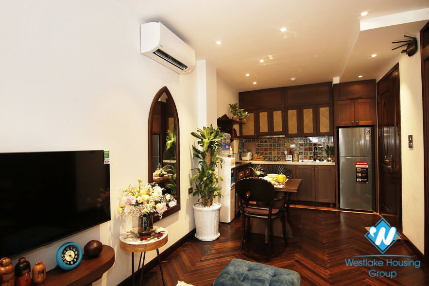 Japanese one-bedroom apartment for rent in Hoan Kiem