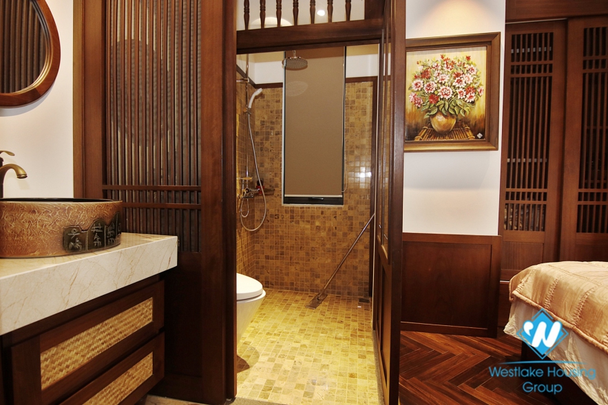 Japanese one-bedroom apartment for rent in Hoan Kiem