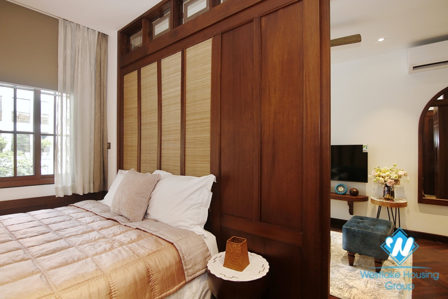 Japanese one-bedroom apartment for rent in Hoan Kiem