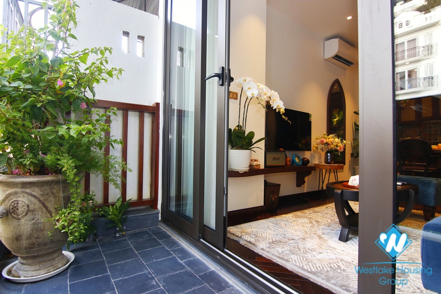 Japanese one-bedroom apartment for rent in Hoan Kiem