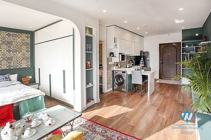 Studio Apartment with lovely texture for rent in El Dorado Lac Long Quan
