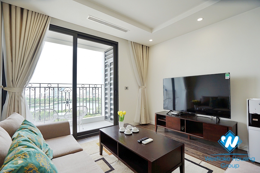 Brand new lake view 2 bedroom apartment for rent in HDI tower Hai Ba Trung