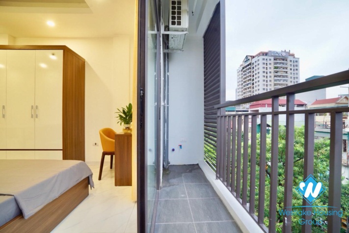 A nice 1 bedroom studio in soughtly with lovely balcony for rent in Cau giay
