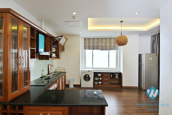 Serviced apartment with huge balcony for rent in Xuan Dieu, Tay Ho