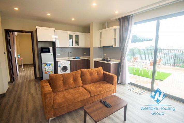 A 1 bedroom apartment with huge balcony and lake view in Nhat chieu, Tay ho