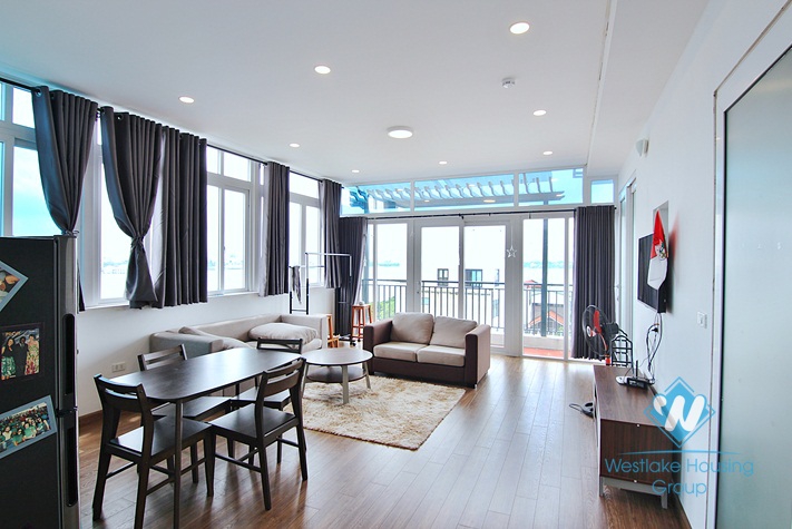 Beautiful top floor 1 bedroom apartment for rent in Tay Ho, Ha Noi