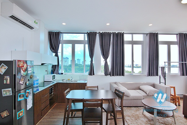 Beautiful top floor 1 bedroom apartment for rent in Tay Ho, Ha Noi