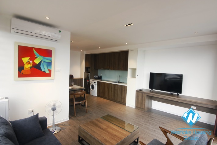 A modern serviced apartment with beautiful city view for rent in Ba Dinh District 