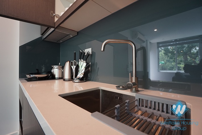 Bright studio for rent in Pho Duc Chinh street, Ba Dinh, Ha Noi