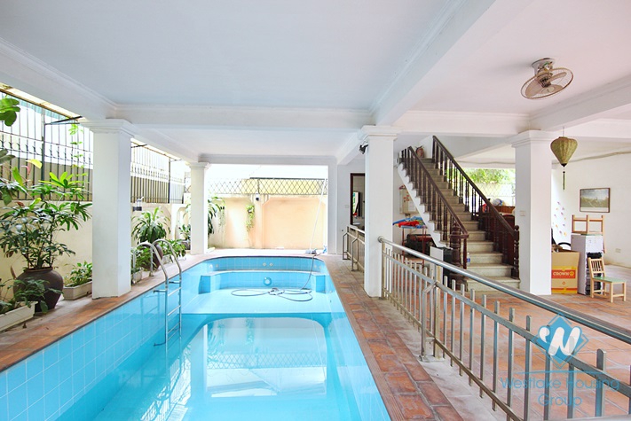 A charming house with pool for rent in To Ngoc Van st, Tay Ho, Ha Noi