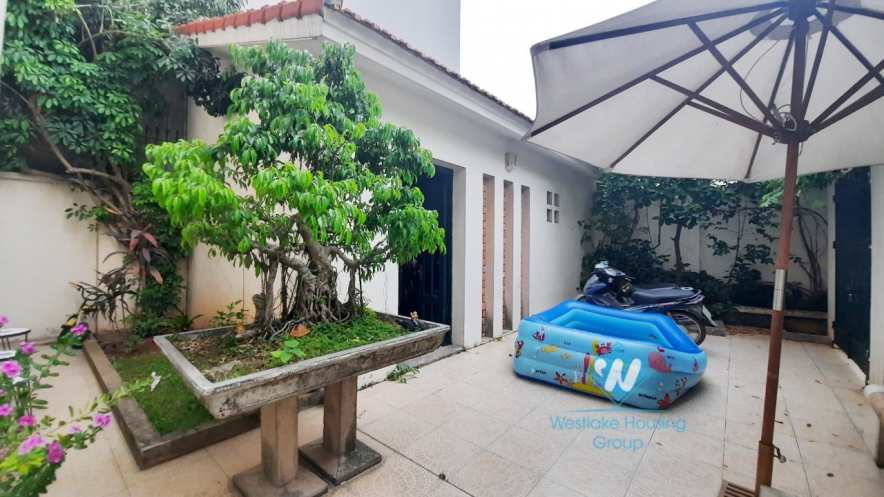 House with four bedrooms and large green garden space for rent in Ngoc Thuy Long Bien