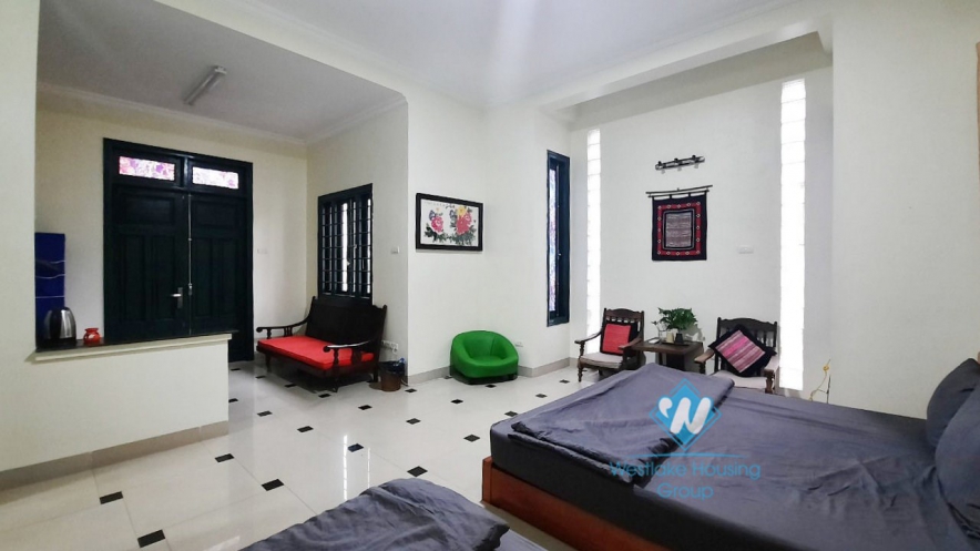 House with four bedrooms and large green garden space for rent in Ngoc Thuy Long Bien