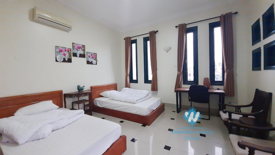 House with four bedrooms and large green garden space for rent in Ngoc Thuy Long Bien