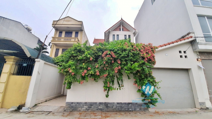 House with four bedrooms and large green garden space for rent in Ngoc Thuy Long Bien