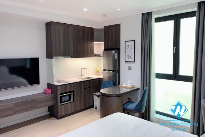 Brand-New Bright serviced studio for rent in Truc Bach street
