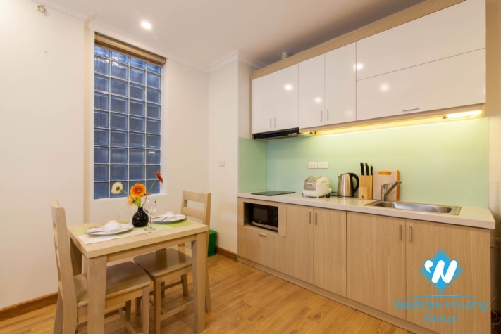 Nice furniture- 1 Bedroom Apartment in Kim Ma Thuong for rent