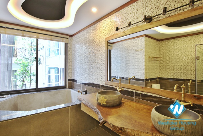 A fabulous brand- new Sophisticated architecture 4 bedroom apartment for rent in To Ngoc Van.