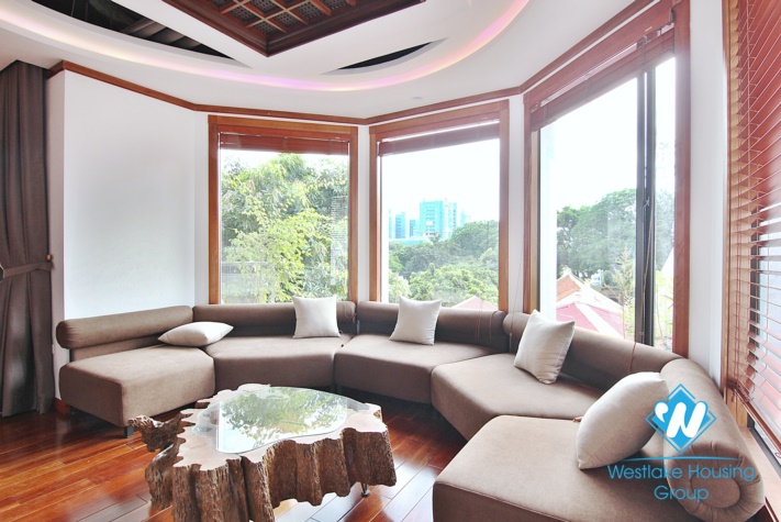 A fabulous brand- new Sophisticated architecture 4 bedroom apartment for rent in To Ngoc Van.