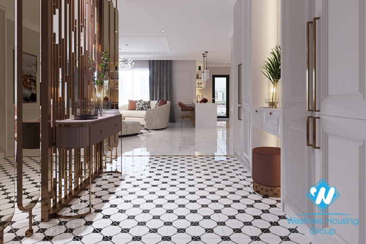 Luxurious furnished four bedroom apartment for rent in Kosmo Tay Ho
