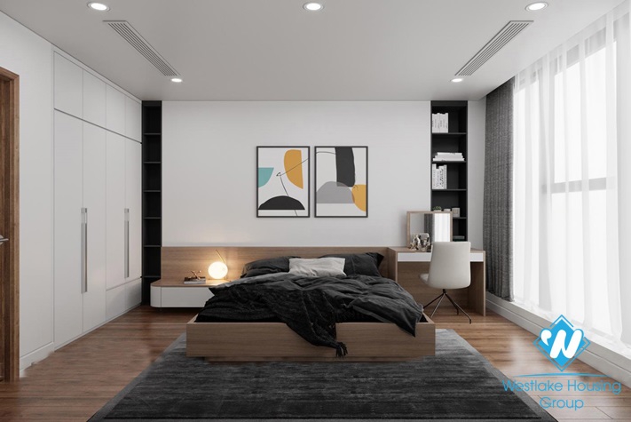 A sleek and modern apartment for rent in Sunshine City, Hanoi