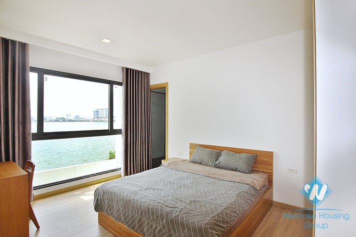 Lake view two bedrooms apartment for rent in Dang Thai Mai, Tay Ho